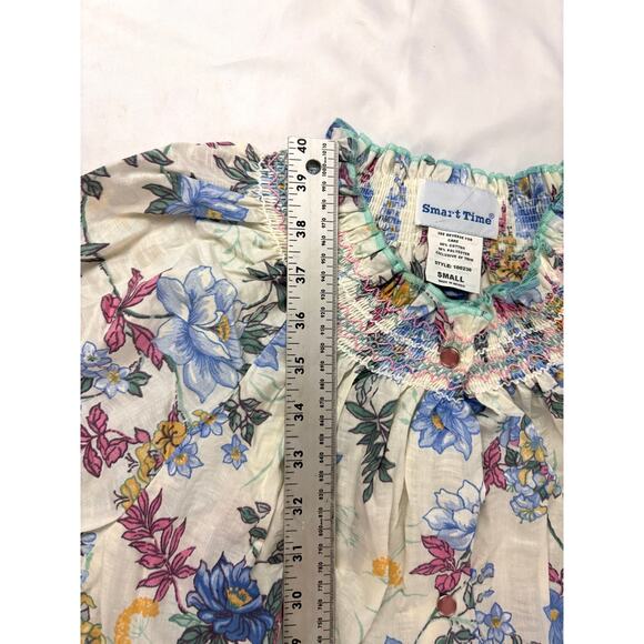 Vintage Floral House Dress Pockets Cottage GrandmaCore 1990s Small NEW - Picture 6 of 8